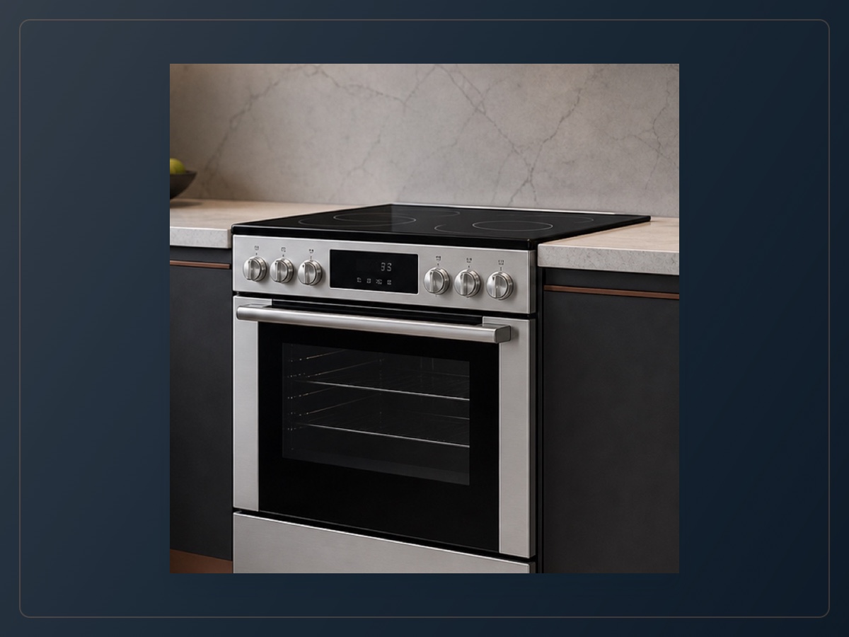 Induction cooker with oven example